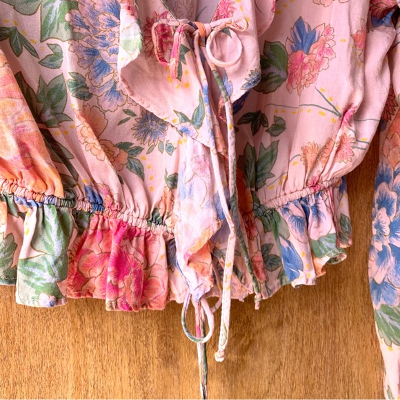 👉NOVELLA ROYALE Pink Flower Tie Up Blouse 💗 - Picture 6 of 11